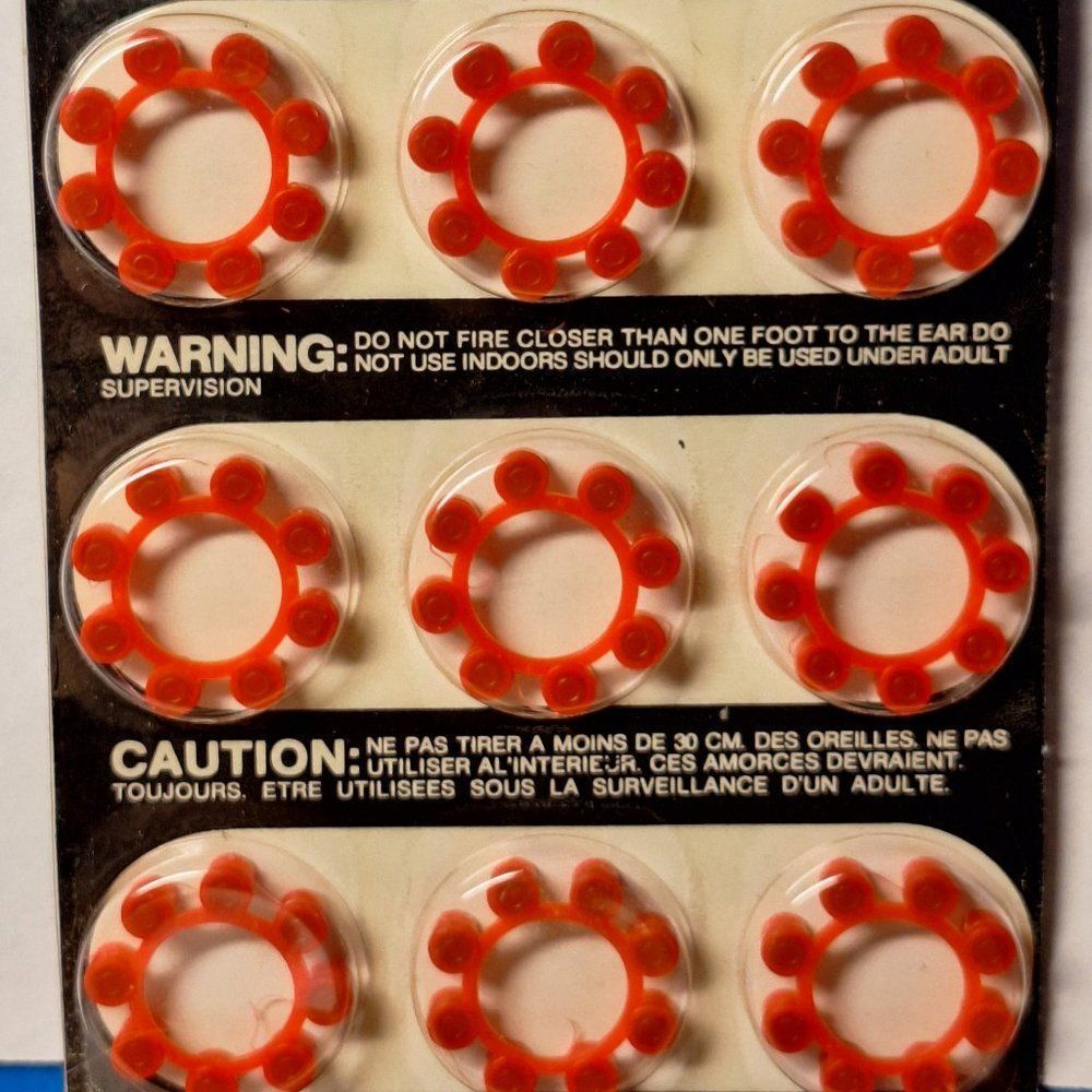 VINTAGE TOY-EDISON 8 SHOT CAPs - 9 Rings with 72 Shots Total